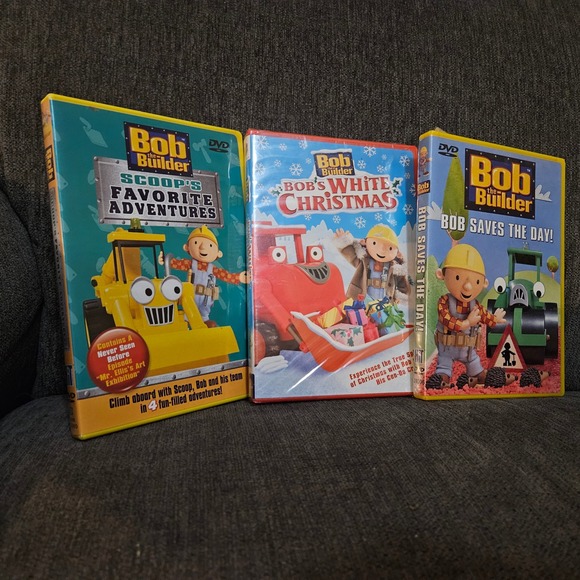 BOB the Builder DVD bundle:  Scoops Favorite Adventure and Bob's White Christmas - Picture 1 of 3